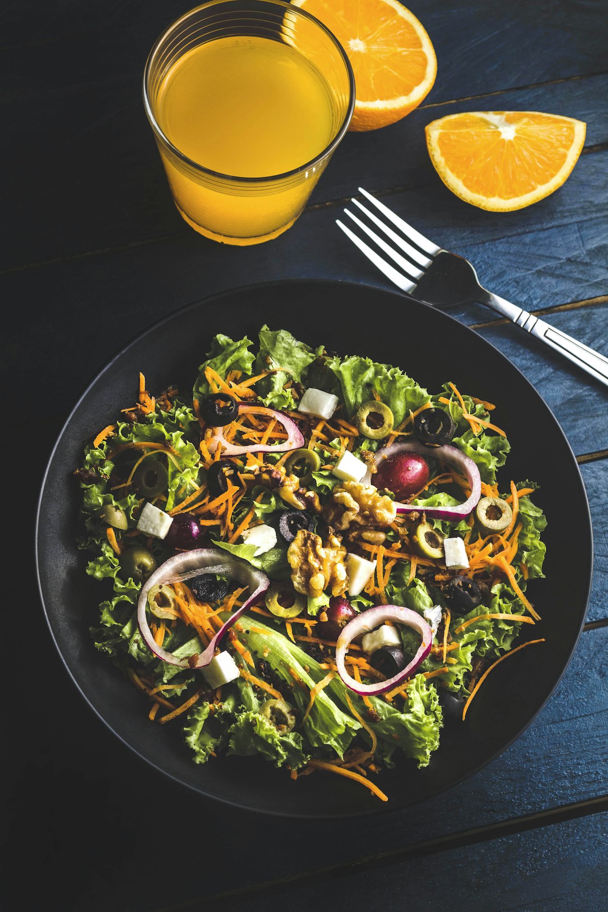 Fresh colorful catering salad